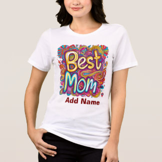 Farbenfrohes Best-Mom-Design - Lebendiges Geschenk Tri-Blend Shirt