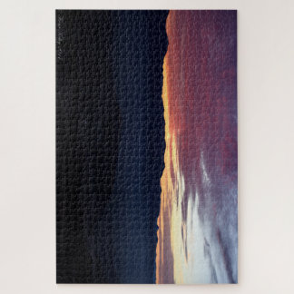 Farbenfrohes bewölktem Sonnenuntergang-Rätsel Puzzle