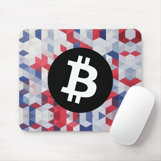 Farbenfrohes Bitcoin-Muster Mousepad (Mit Mouse)