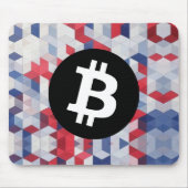 Farbenfrohes Bitcoin-Muster Mousepad (Vorne)