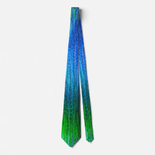 Farbenfrohes blaues und grünes Design Krawatte