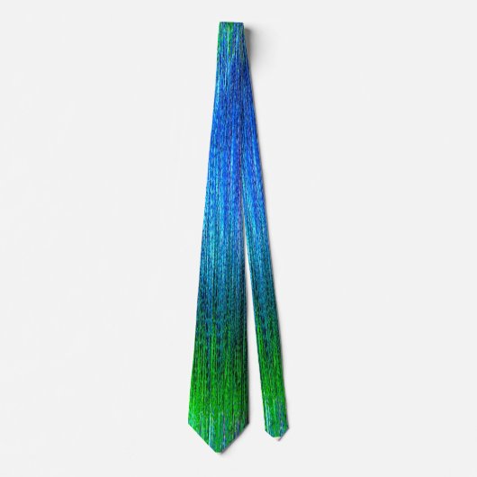 Farbenfrohes blaues und grünes Design Krawatte (Vorderseite)