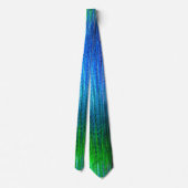 Farbenfrohes blaues und grünes Design Krawatte (Rückseite)