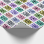 Farbenfrohes Blumen-Pop-Art-Muster Geschenkpapier (Ecke)