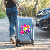 Farbenfrohes Blumen-Sticker-Set mit hellen Blumen Aufkleber (Koffer Insitu)