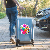 Farbenfrohes Blumen-Sticker-Set mit hellen Blumen Aufkleber (Koffer Insitu)
