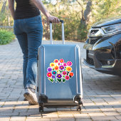 Farbenfrohes Blumen-Sticker-Set mit hellen Blumen Aufkleber (Koffer Insitu)