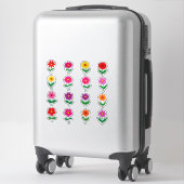 Farbenfrohes Blumenaufkleber-Set Aufkleber (Koffer)