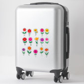 Farbenfrohes Blumenaufkleber-Set Aufkleber (Koffer)