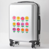 Farbenfrohes Blumenaufkleber-Set Aufkleber (Koffer)
