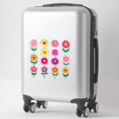 Farbenfrohes Blumenaufkleber-Set Aufkleber (Koffer)