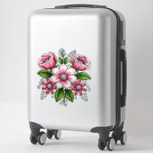 Farbenfrohes Blumenbouquet Aufkleber (Koffer)