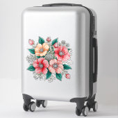 Farbenfrohes Blumenbouquet Aufkleber (Koffer)