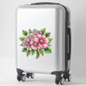 Farbenfrohes Blumenbouquet Aufkleber (Koffer)