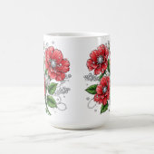 Farbenfrohes Blumenbouquet Kaffeetasse (Mittel)