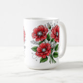 Farbenfrohes Blumenbouquet Kaffeetasse (VorderseiteRechts)