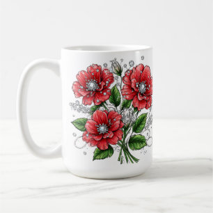 Farbenfrohes Blumenbouquet Kaffeetasse