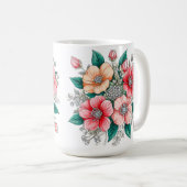 Farbenfrohes Blumenbouquet Kaffeetasse (VorderseiteRechts)