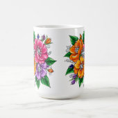 Farbenfrohes Blumenbouquet Kaffeetasse (Mittel)