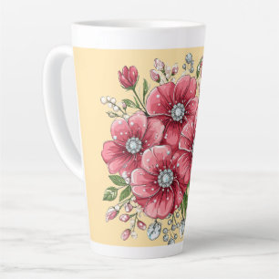 Farbenfrohes Blumenbouquet Milchtasse