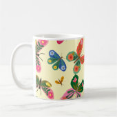 Farbenfrohes Blumengarten-Muster Hübscher Kaffeebe Kaffeetasse (Links)