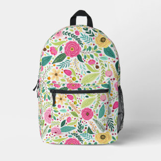 Farbenfrohes Blumengarten-Muster Kinder Bedruckter Rucksack