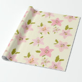 Farbenfrohes Blumengarten-Muster-Wrap-Papier Geschenkpapier (Ungerollt)