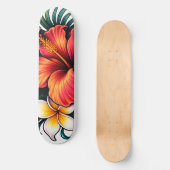 Farbenfrohes Blumengartendesign Skateboard (Vorderseite)
