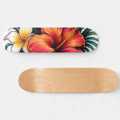 Farbenfrohes Blumengartendesign Skateboard (Horizontal)