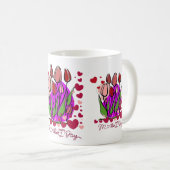 Farbenfrohes Blumengartengeschenkdesign Kaffeetasse (VorderseiteRechts)