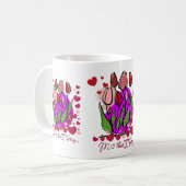 Farbenfrohes Blumengartengeschenkdesign Kaffeetasse (Vorderseite Links)