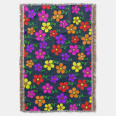 Farbenfrohes Blumenmuster Decke (Vorderseite Vertikal)