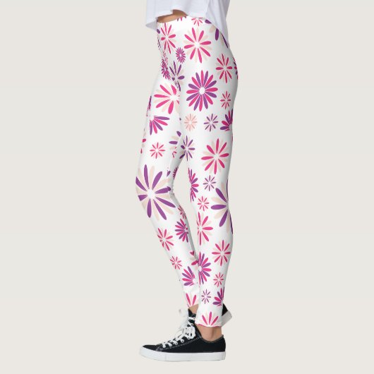 Farbenfrohes Blumenmuster Design Leggings (Links)