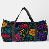 Farbenfrohes Blumenmuster Duffle Bag (Vorderseite)