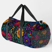 Farbenfrohes Blumenmuster Duffle Bag (Rechte Ecke)