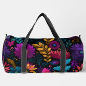Farbenfrohes Blumenmuster Duffle Bag (Vorderseite)