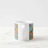 Farbenfrohes Blumenmuster Espressotasse (Rückseite)