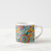 Farbenfrohes Blumenmuster Espressotasse (Rechts)