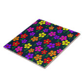 Farbenfrohes Blumenmuster Fliese (Seite)
