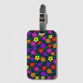 Farbenfrohes Blumenmuster Gepäckanhänger (Vorderseite Vertikal)