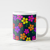 Farbenfrohes Blumenmuster Jumbo-Tasse (Rechts)