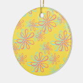Farbenfrohes Blumenmuster Keramik Ornament (Links)