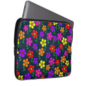 Farbenfrohes Blumenmuster Laptopschutzhülle (Vorne Rechts)