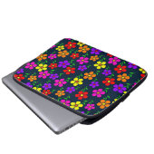 Farbenfrohes Blumenmuster Laptopschutzhülle (Vorne Knopf)
