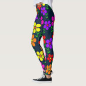Farbenfrohes Blumenmuster Leggings (Links)