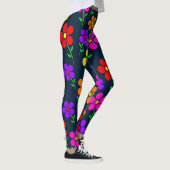 Farbenfrohes Blumenmuster Leggings (Rechts)