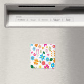 Farbenfrohes Blumenmuster Magnet (In Situ (Geschirrspüler))