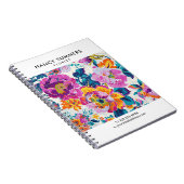 Farbenfrohes Blumenmuster Notizblock (Rechte Seite)