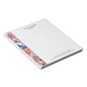 Farbenfrohes Blumenmuster Notizblock (angewinkelt)