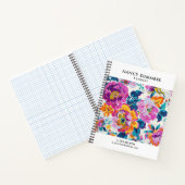 Farbenfrohes Blumenmuster Notizblock (Innenseite)